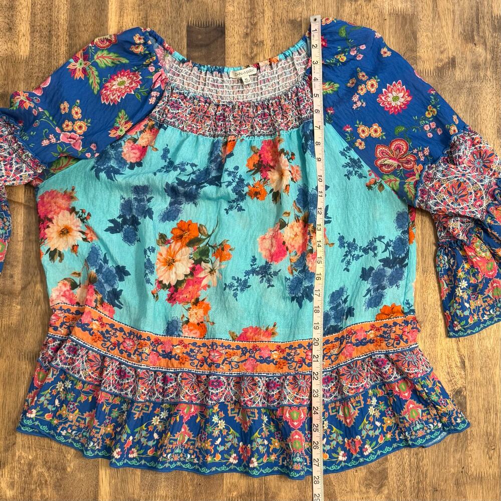 John Mark Blouse Floral Patchwork Boho Bohemian R… - image 5